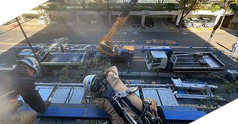 重量物の設置工事施工イメージ