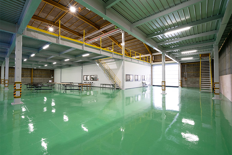 重量物一時保管倉庫の内部イメージ