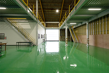 重量物一時保管倉庫の内部イメージ