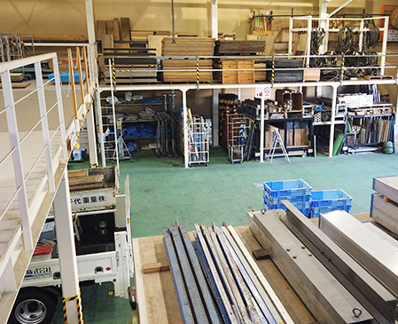 八千代重量株式会社倉庫内の風景